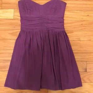 Parker Purple Strapless Mini Dress, Size Small